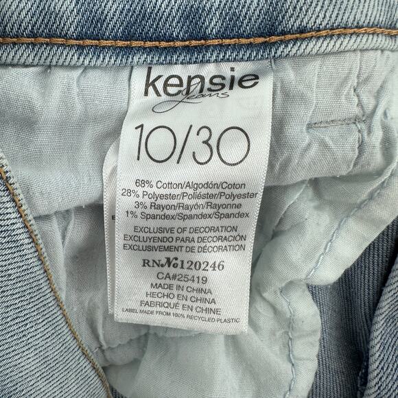 Kensie Jeans The Ultimate High Rise Skinny Raw Slit Edge Hem Womens 30 10 - Picture 10 of 11